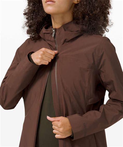 Windproof, waterproof and breathable, the glyde fabric is seam sealed to keep you dry. . Lululemon rain coat